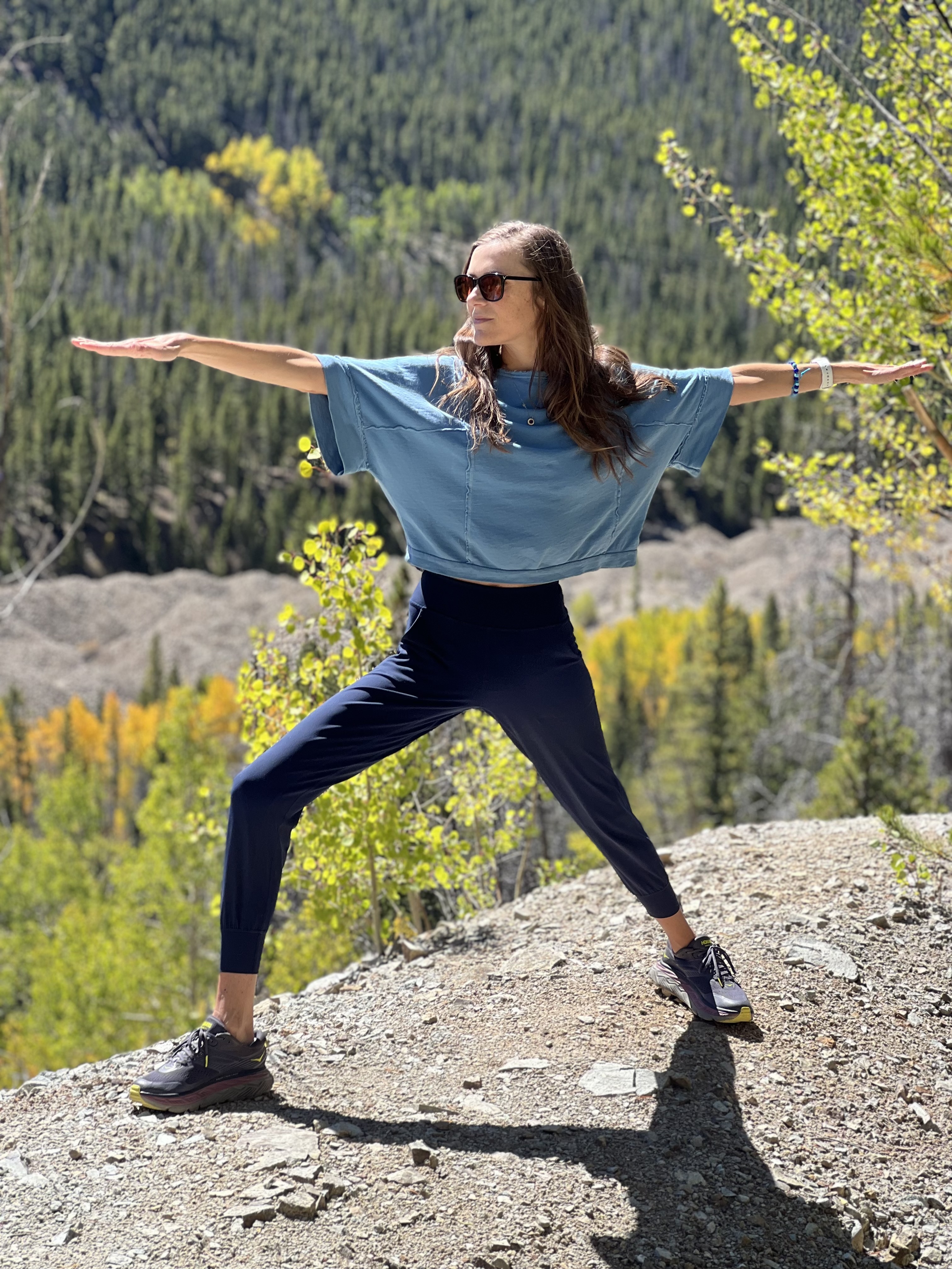 Sara practicing yoga